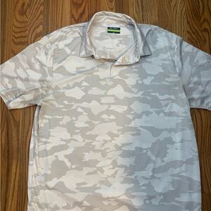 Ben Hogan Performance Polo Shirt - White & Light Gray Camo